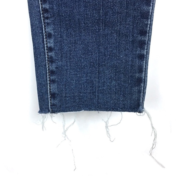 UNIQLO Jeans Skinny Tapered Mid Rise Ultra Stretch Distressed Raw Hem Size 24 - Picture 7 of 12